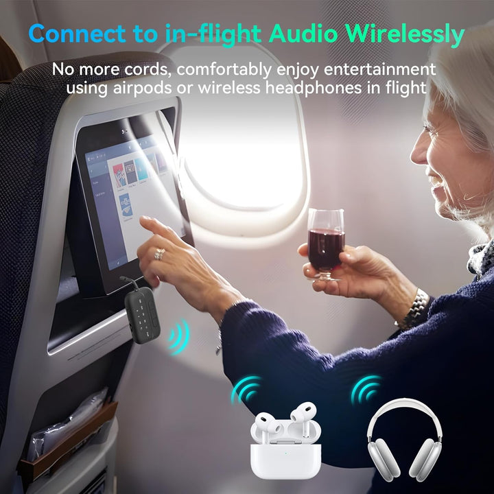 2025 Upgraded Bluetooth 5.3 Sender Klinke Splitter Transmitter und Empfänger, Airfly Bluetooth Adapt