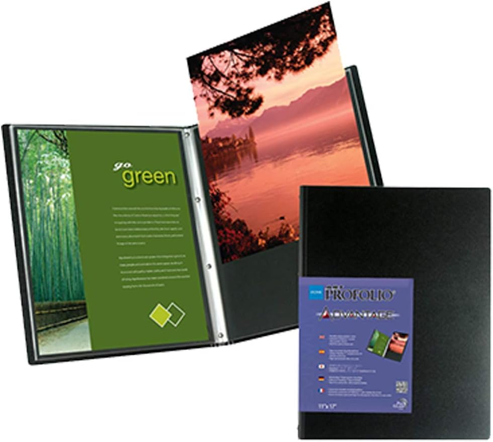Itoya Art Profolio Advantage Sichtbuch mit 24 Folien, DIN A4 A4 Black, A4 Black
