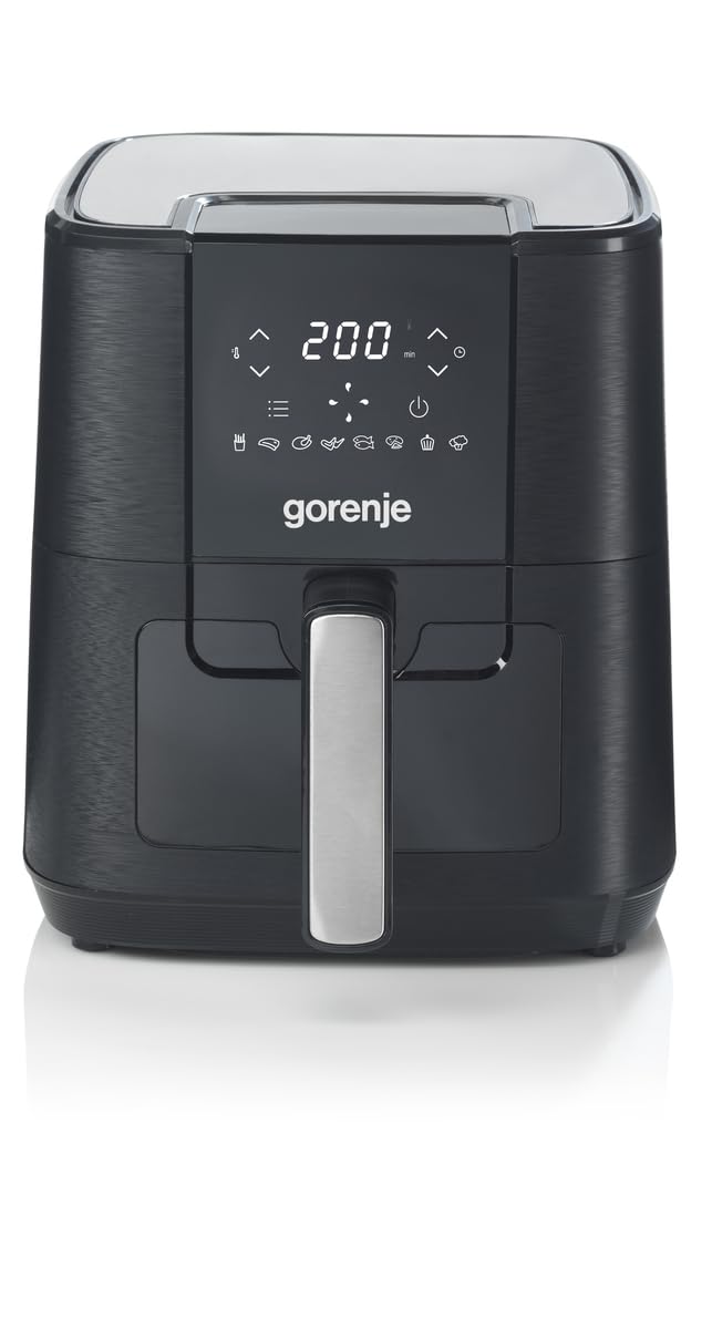 Gorenje AF1350DWB Heissluftfritteuse / 1.350 Watt/Korb 5,4 Liter mit Sichtfenst / 8 Automatik Progra