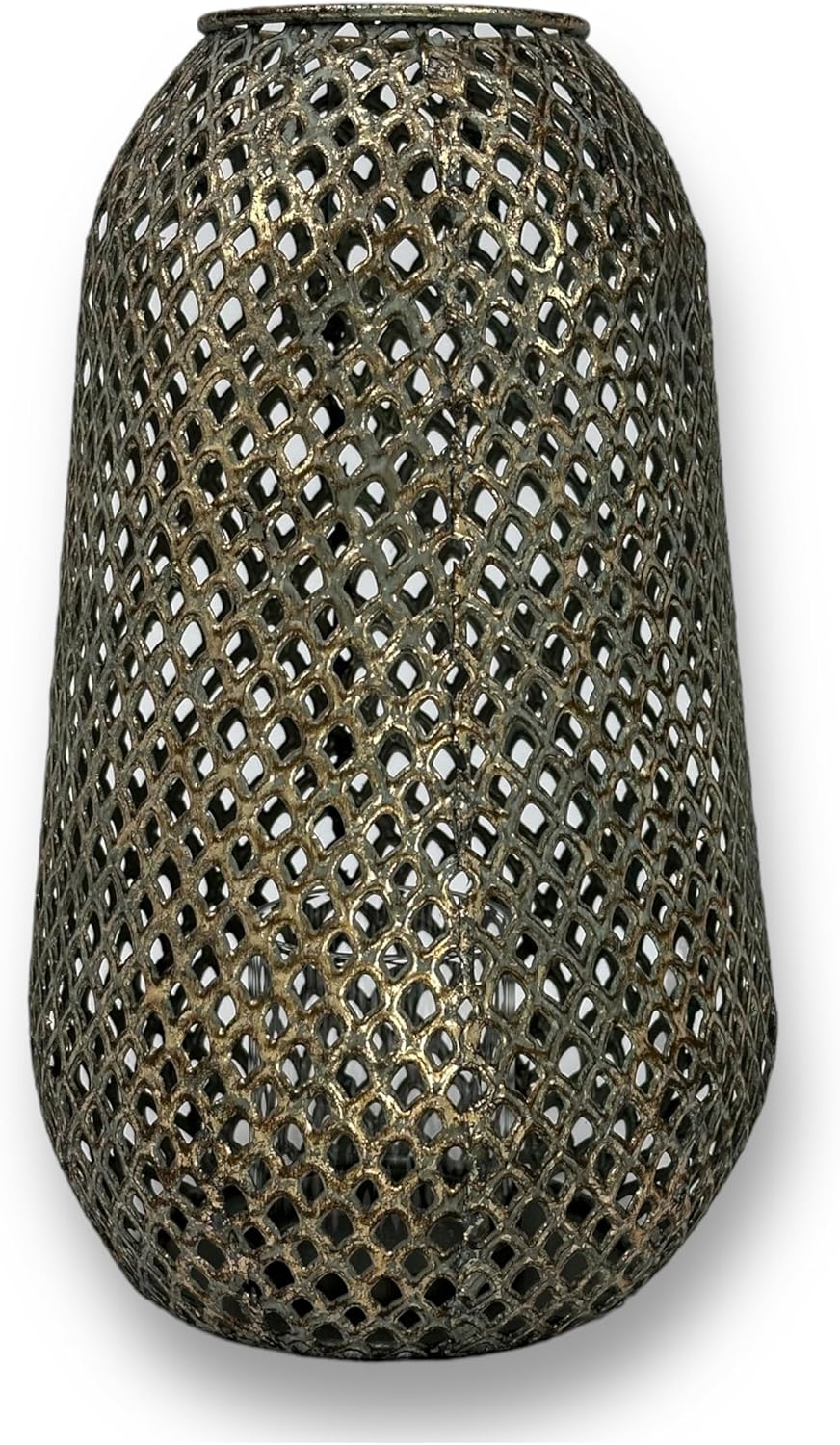 Crispe Home & Garden | orientalisches Windlicht aus Metall | Laterne Madras | Türkis/Gold | Höhe 28