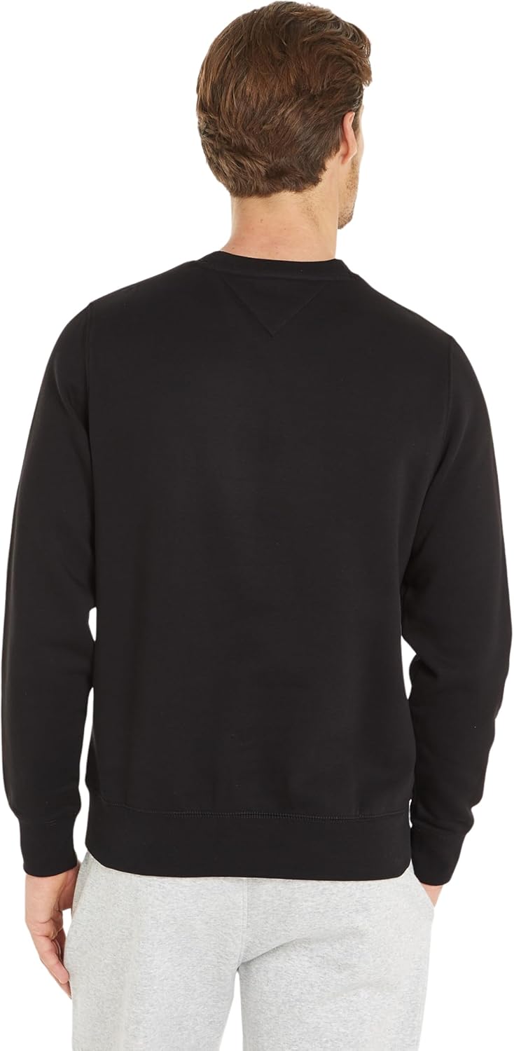 Tommy Hilfiger Herren Sweatshirt Logo Rundhalsausschnitt XS Black (Black), XS Black (Black)