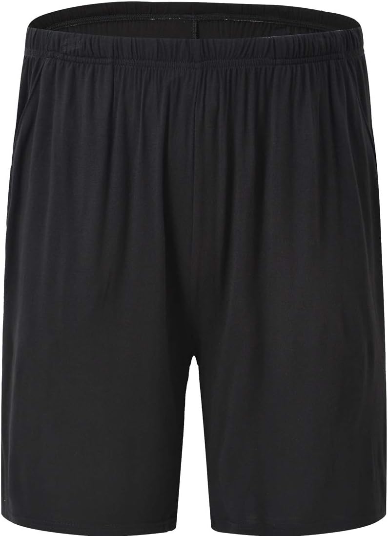 JINSHI Herren Schlafanzughosen Kurz Pyjamahose Sommer Nachtwäsche Shorts M 2er Pack-02, M 2er Pack-0