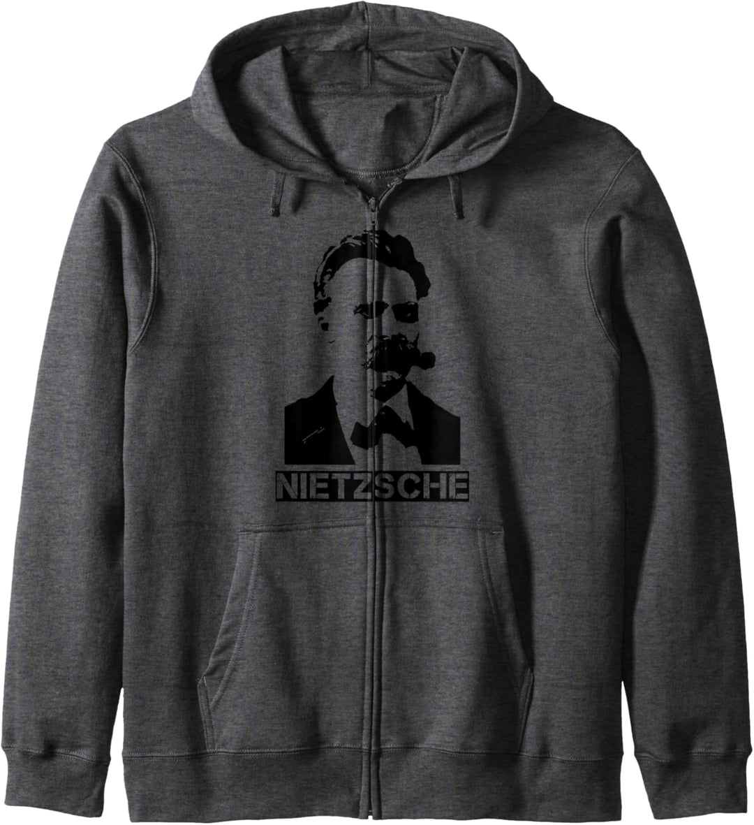 Friedrich Nietzsche T-Shirt - Silhouette Kapuzenjacke