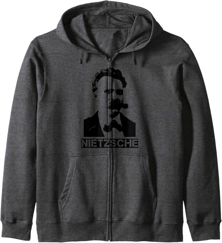Friedrich Nietzsche T-Shirt - Silhouette Kapuzenjacke