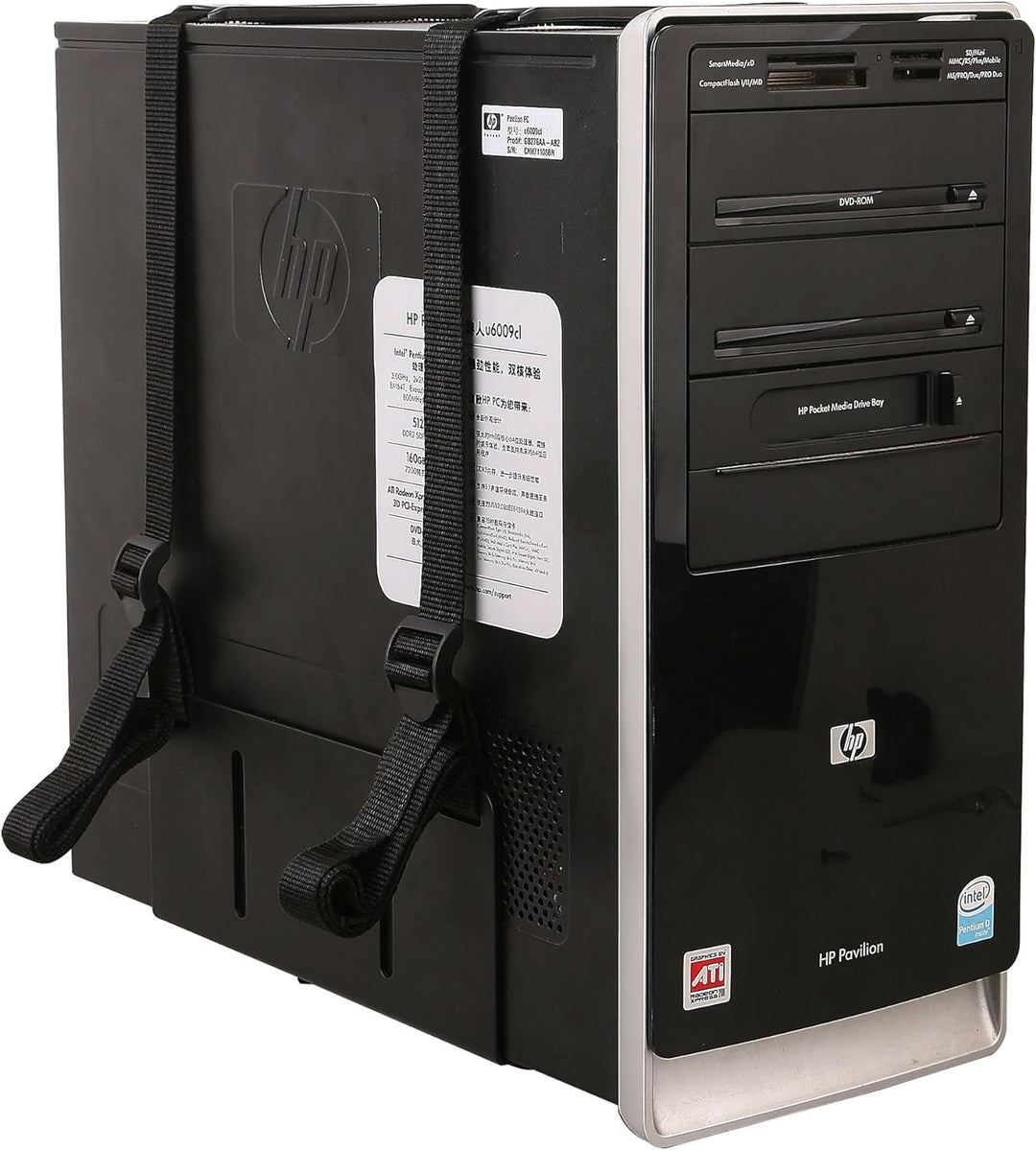 Techly 102239 PC-Halterung für Wand oder Schreibtisch, Schwarz
