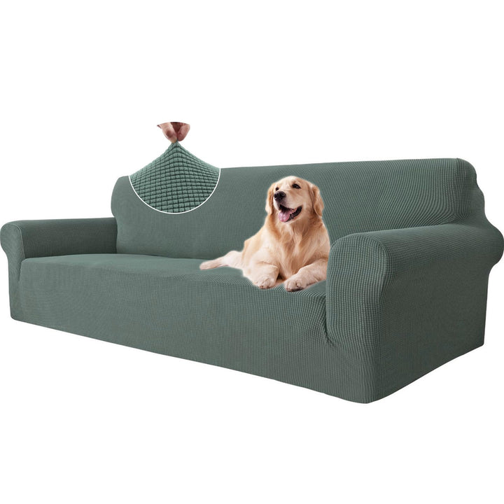 Ystyle Sofa überzug 4 Sitzer Mit Armlehne, Stretch Sofabezug rutschfest, Modern Sofa Cover Für Hunde