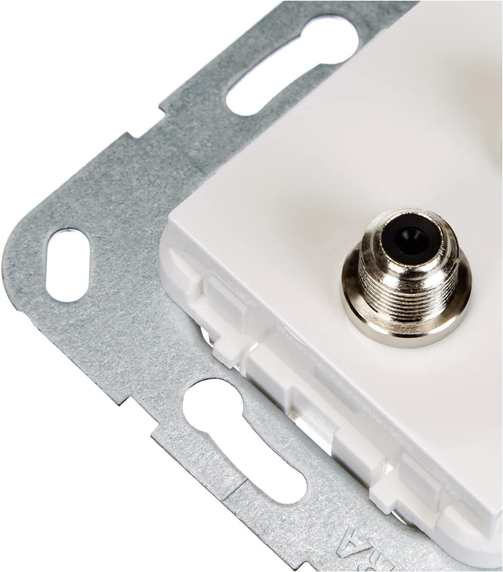 Gira 565103 SAT F Buchse 2-fach Gender Changer Einsatz, reinweiss