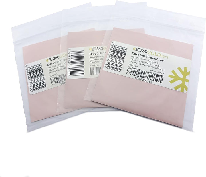 EC360® GOLD SOFT 14,5W/mK Wärmeleitpad (100 x 100 x 0,5 mm, Soft), 100 x 100 x 0,5 mm, Soft
