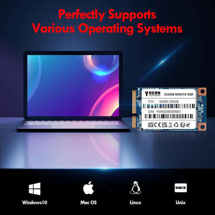 YUCUN MSATA III Interne Solid State Drive 256GB SSD, 256GB