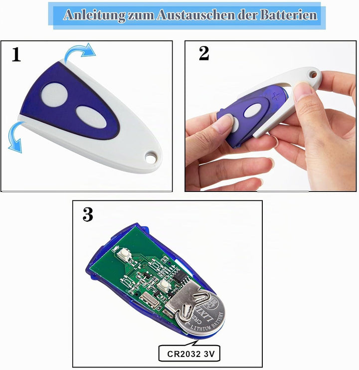 Garagentor Fernbedienung Ersatz für Novoferm Handsender kompatibel mit Novotron 502 MAX43-2, Novotro