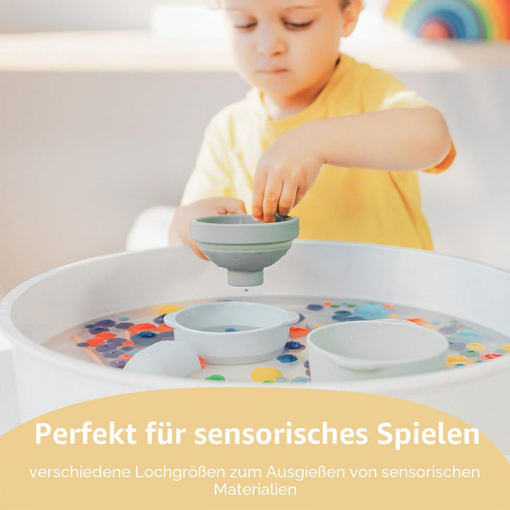 Inspire My Play 3 x Naturtrichter für Kinder - Trichterset für Kinder - Sensorisches Spielzeug und Z