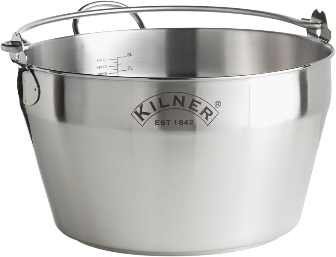 Kilner Edelstahl, 8 Liter Einkochtopf, 30 cm Einkochtopf 8L, Einkochtopf 8L