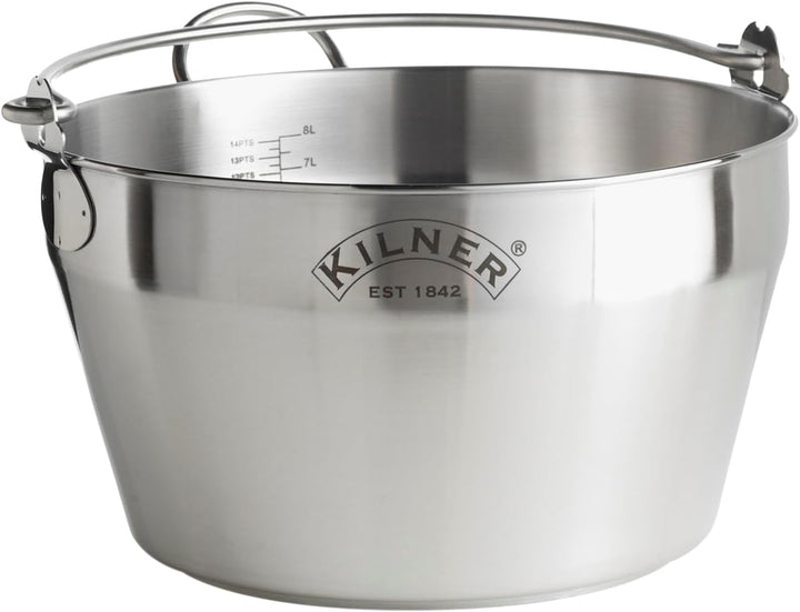 Kilner Edelstahl, 8 Liter Einkochtopf, 30 cm Einkochtopf 8L, Einkochtopf 8L