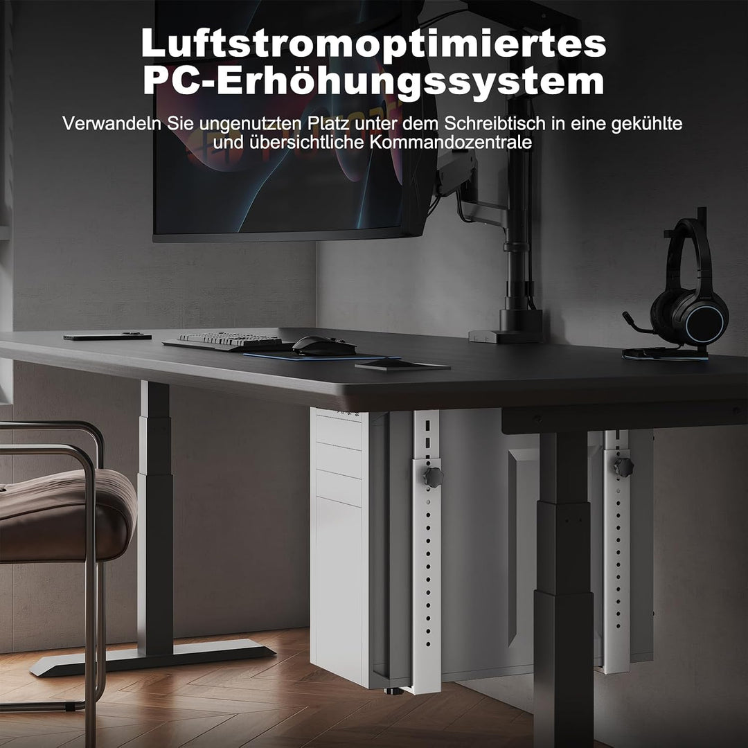 PUTORSEN PC Halterung unter Schreibtisch, bis zu 35 kg Tragfähigkeit, Schwerlast PC Halterung Untert