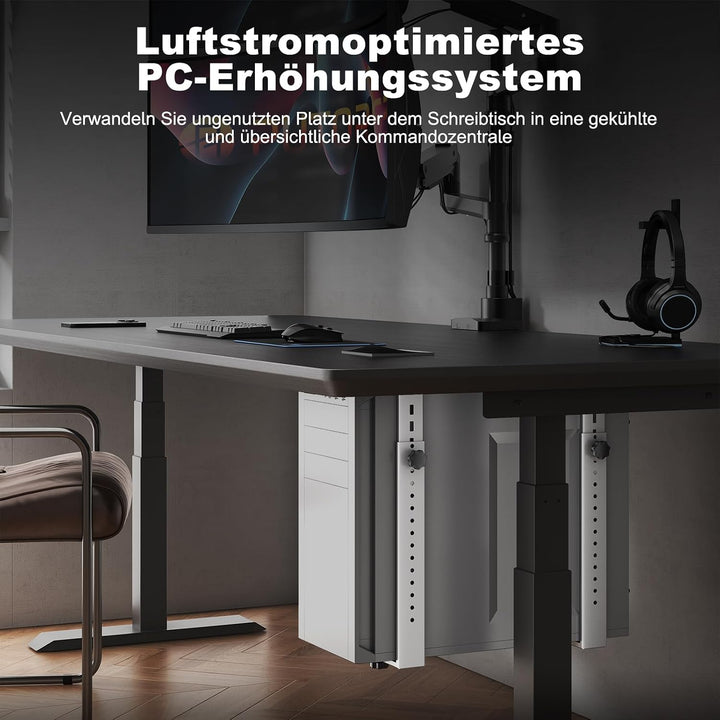 PUTORSEN PC Halterung unter Schreibtisch, bis zu 35 kg Tragfähigkeit, Schwerlast PC Halterung Untert
