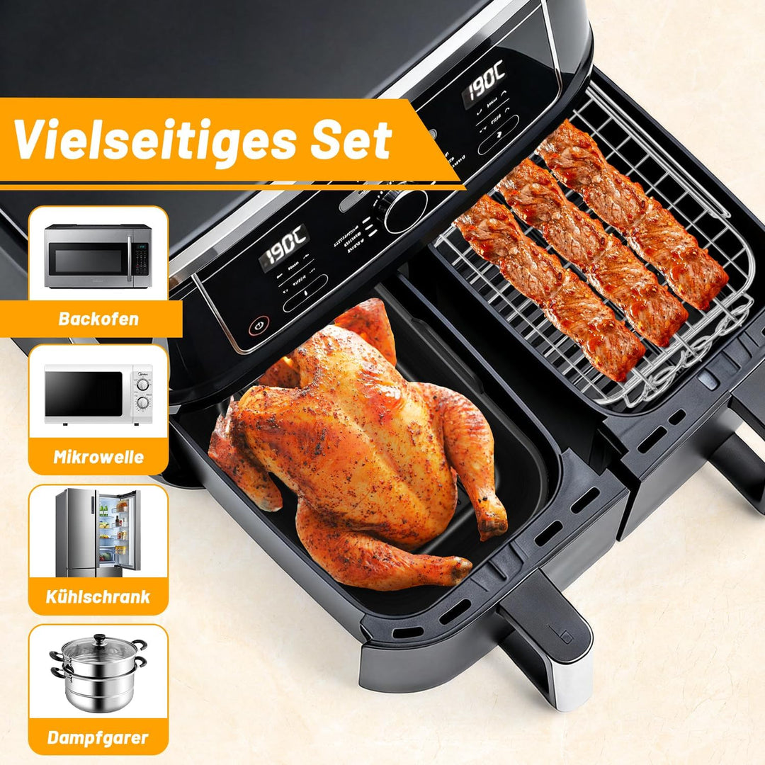 Heissluftfritteuse Zubehör - Airfryer Zubehör für Ninja Foodi Max Dual Zone AF400EU, AF300EU, AF400E
