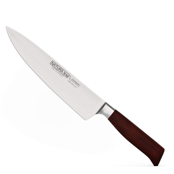 Burgvogel Solingen Natura Line, Kochmesser Holzgriff, rot satiniert, geschmiedet, 23 cm, sehr scharf