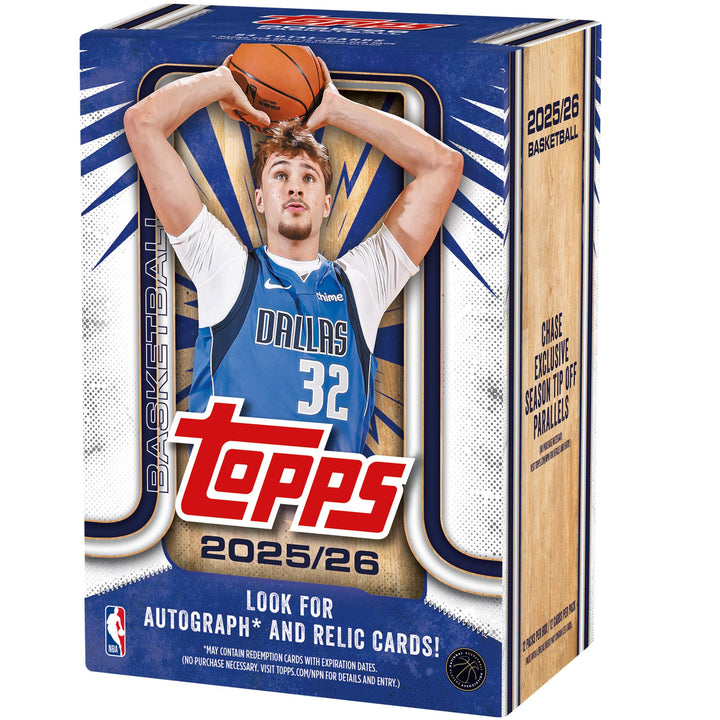 2025-26 Topps Basketball – Vorteilsbox (12 Karten pro Packung, 7 Packungen pro Box)