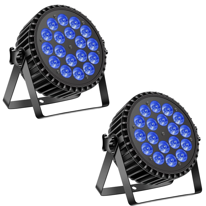 2pcs LED Par Strahler 200W LED Par Scheinwerfer 18 LED Bühnenlicht LED Par Licht,RGBW DMX512 Discoli