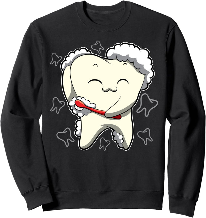Gesunde Zähne - Tägliches Zähneputzen - Zahnarzt Sweatshirt