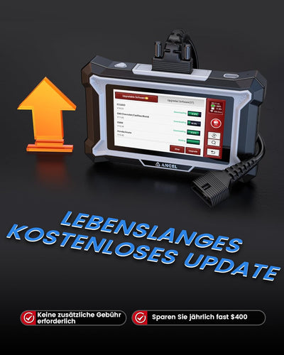 ANCEL DS100 OBD2 Diagnosegerät Auto, 4 System-Codeleser Motor/ABS/SRS/Getriebe für alle Fahrzeuge, 7