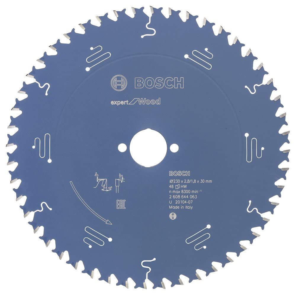 Bosch Professional 1x Kreissägeblatt Expert for Wood (Holz, Sägeblatt Ø 230 x 30 x 2,8 mm, 48 Zähne,