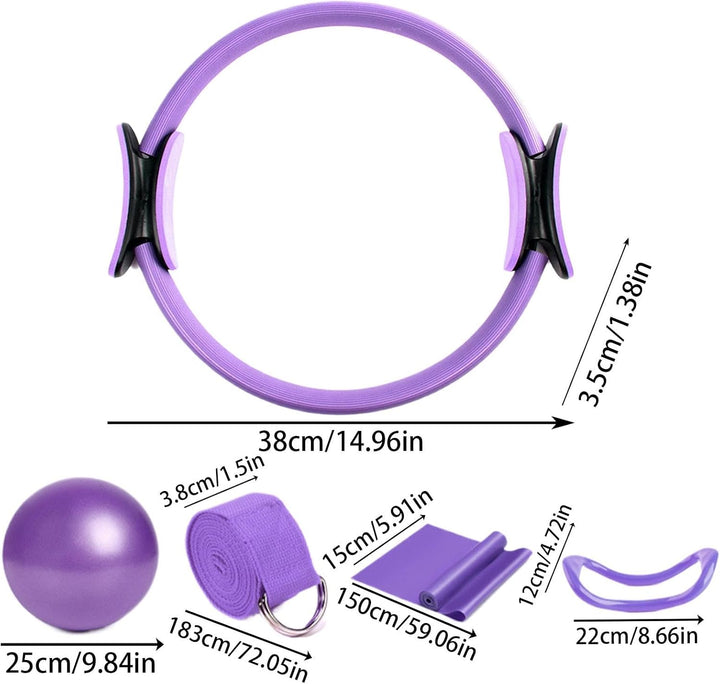Pilates Ring Set, Pilates Essentials Kit Für Frauen, Pilate Ring Und Ball Set, Widerstandsbänder - 5