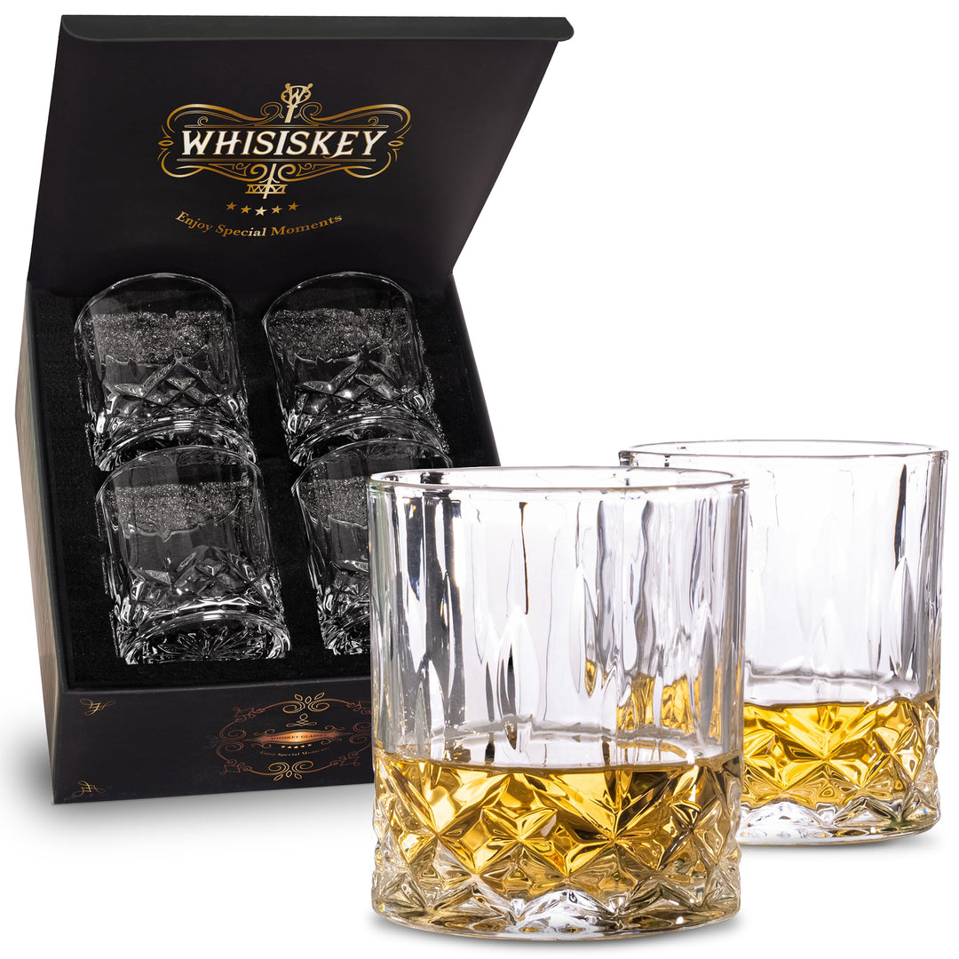 Whisiskey Whisky Gläser Set - Whiskey Geschenkset Glas - Whiskygläser - Geschenke für Männer - Männe