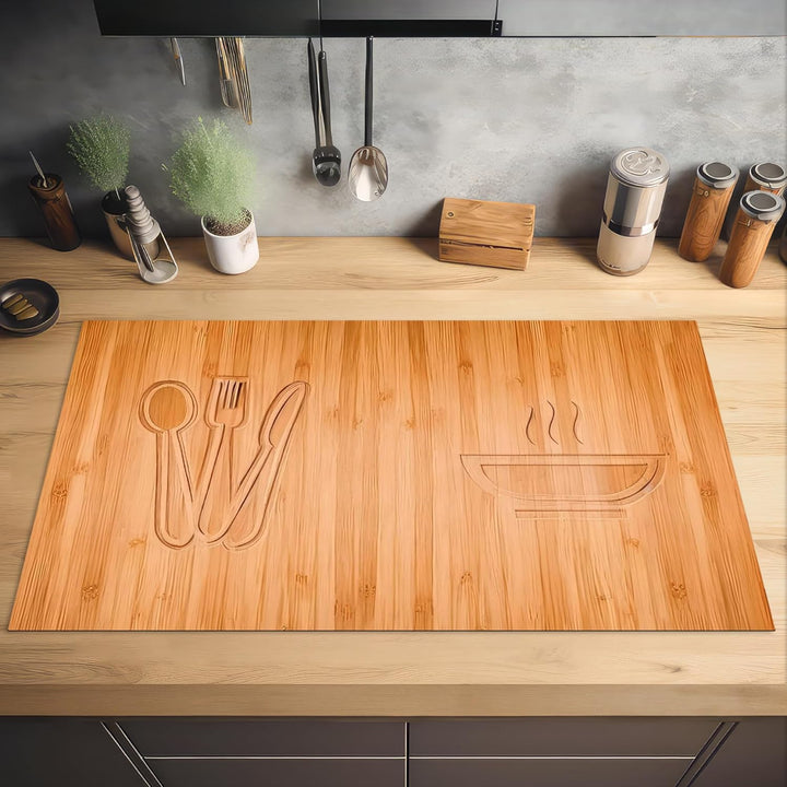 KitchenYeah© Herdabdeckplatte Einteilig Induktionsmatte Küche Abdeckung Ceranfeld Herd Abdeckplatte