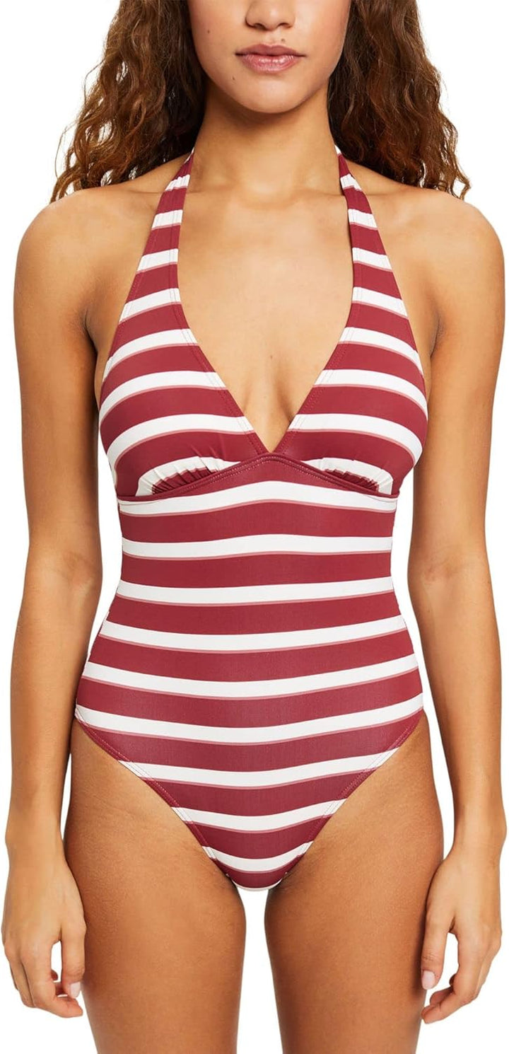 ESPRIT Neckholder-Badeanzug im Streifen-Look