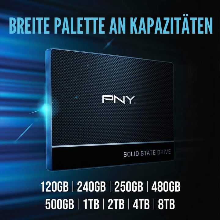 PNY CS900 500GB 2.5” SATA III Internal Solid State Drive (SSD) - (SSD7CS900-500-RB) 500GB 2.5 SATA,