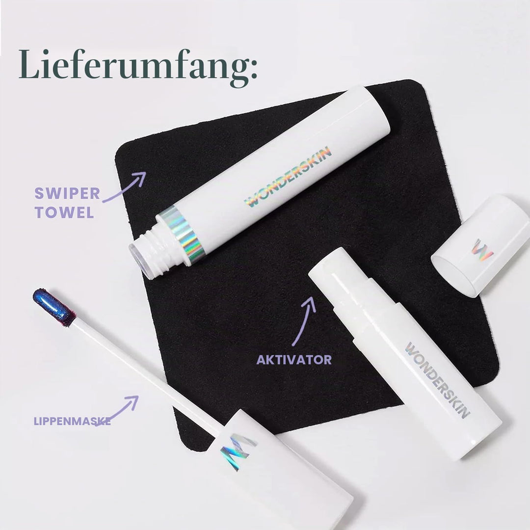 Wonderskin Wonder Blading Peel & Reveal Lippenflecken-Set, Langanhaltender Lippenstift, Langanhalten