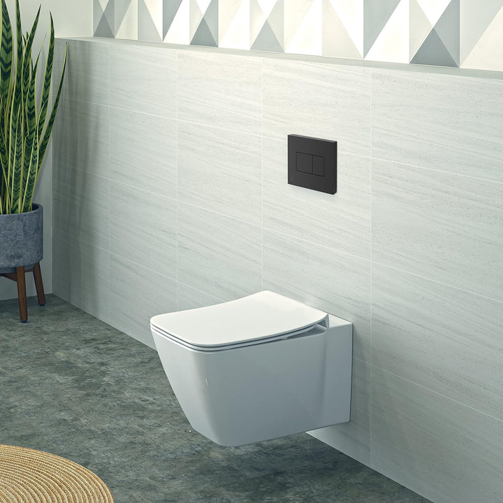 Ideal Standard R0110A6 Solea Betätigungsplatte Solea P2 Pneumatic Toilet Flush Plate - Black Schwarz