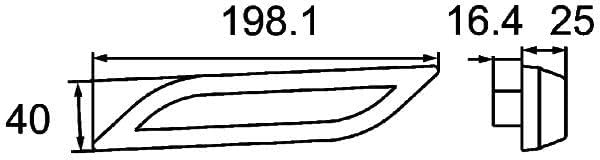 HELLA - Blinkleuchte - Shapeline Style Slim - LED - 12/24V - geklebt/Anbau - Lichtscheibenfarbe: gla
