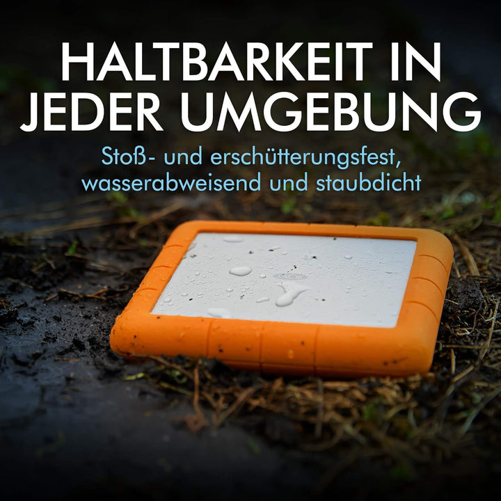 LaCie Rugged Raid Shuttle 8TB externe Festplatte, tragbare HDD - USB-C USB 3.0, Drop Shock Staub Was