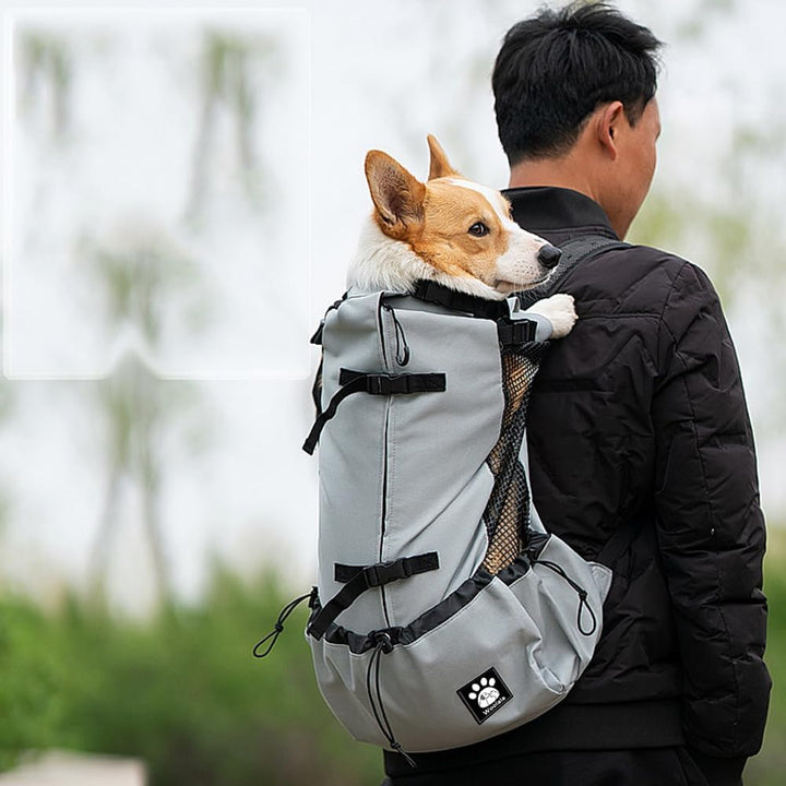 1–25 kg Hundetragetasche mit Kordelzug, belüfteter Haustier-Rucksack für kleine, mittelgrosse Hunde,