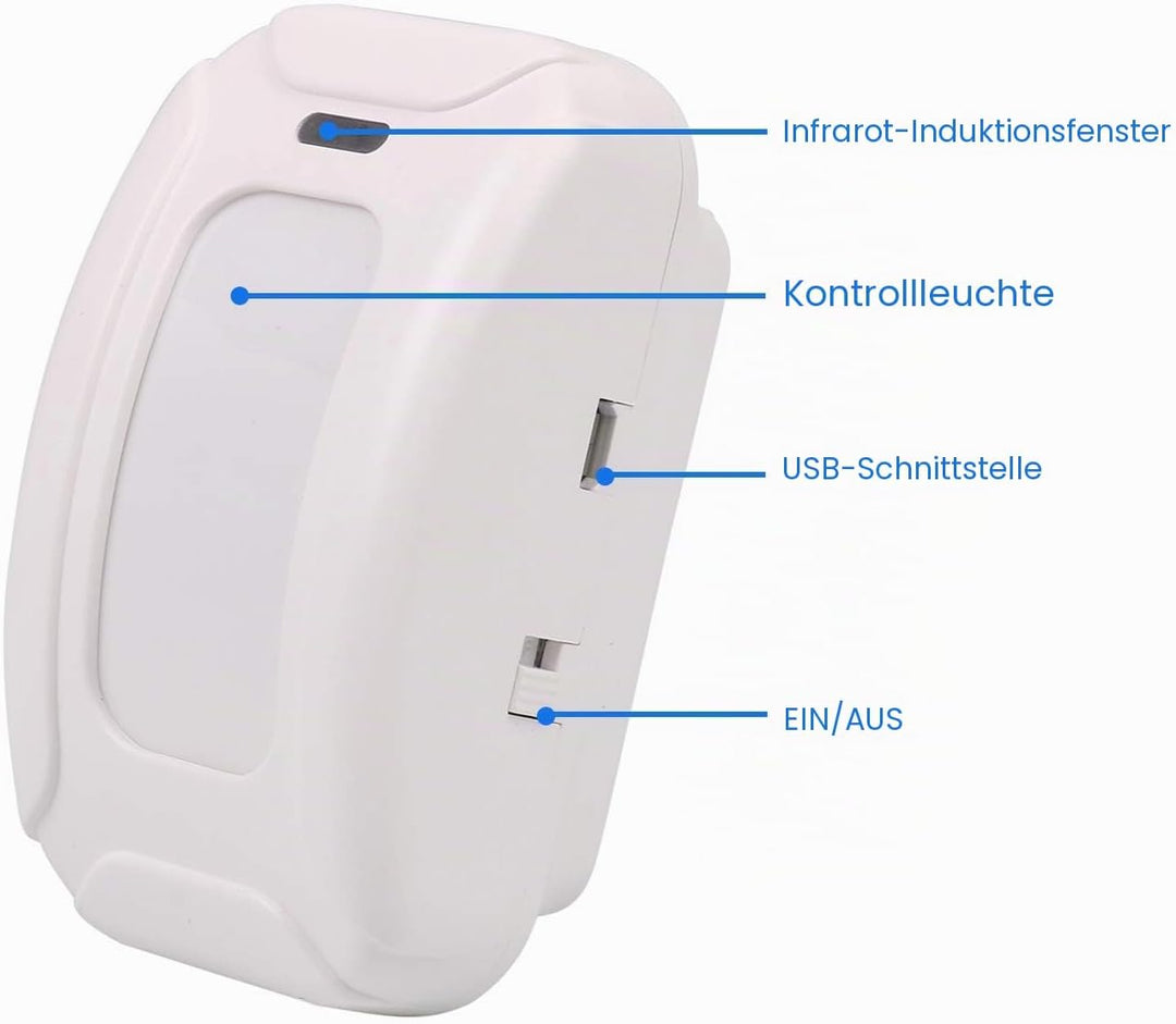 Mengshen Bewegungsmelder Alarm, Türklingel Alarm für Haustür/Einfahrt/Zuhause/Laden/Briefkasten, Ala
