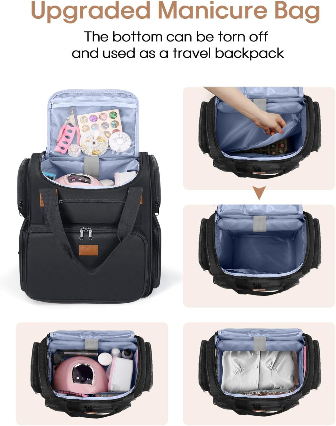 Deciniee Nagellack Aufbewahrung Tasche: Gross Nagellack Organizer Tasche für 84 Flaschen Nagellack u