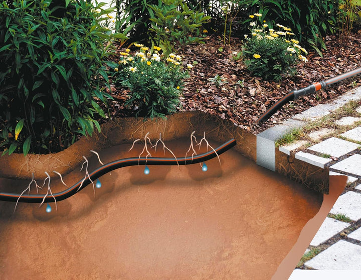 Gardena Start Set Pflanzreihen S: Micro-Drip-Gartenbewässerungssystem zur schonenden, wassersparende