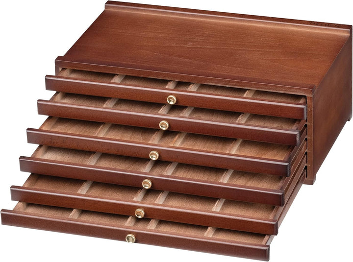 MEEDEN 6 Schublade Holz Art Supply Aufbewahrungsbox, massive Buchenholz grosse Künstler Aufbewahrung