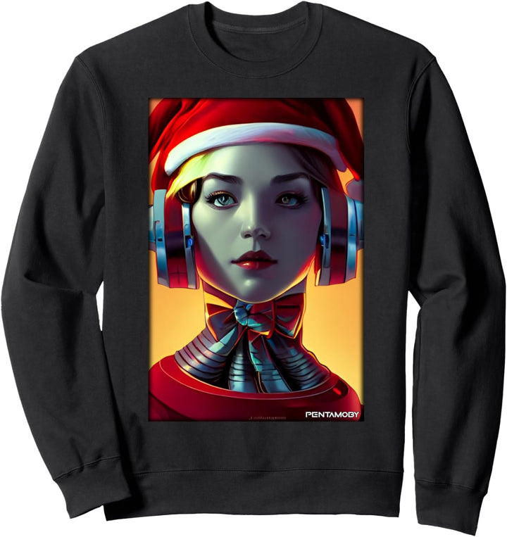 Roboter Weihnachten Winter Zukunft Wissenschaft Sci-Fi Sweatshirt