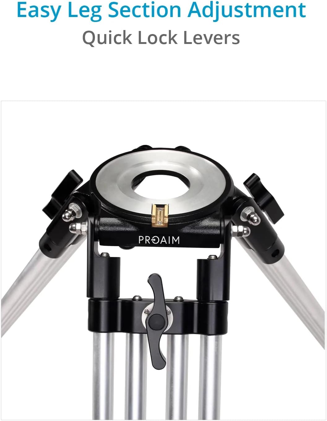 Proaim Mitchell Teleskop-Kamerastativ Stand mit Spreizer. Für Fluidköpfe, Slider &amp; Jib/Kräne. Nutzla