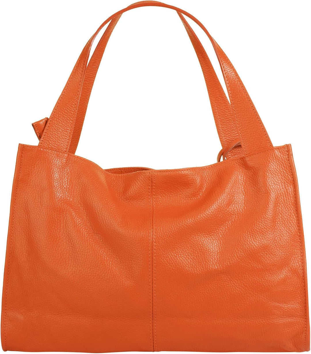 Shopper Echt Leder Damen Made in Italy, Smartphonefach, Ledertasche Damen, Handtasche Echtleder, Umh