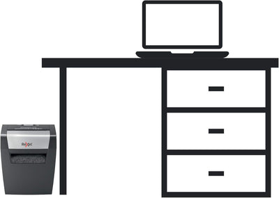 Rexel Aktenvernichter Momentum X308, Partikelschnitt, 9-8 Blatt A4 (70-80 g/m²) Kapazität, Sicherhei