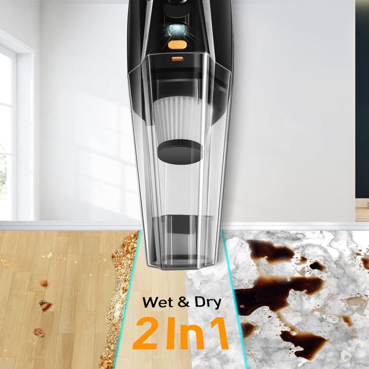 tadpole Handstaubsauger Akku, Auto Handstaubsaugers Kabellos mit LED-Licht, Mini Tragbarer Staubsaug