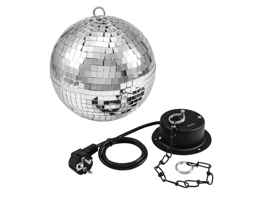 EUROLITE Spiegelkugel 20cm mit MD-1015 Motor | Set mit Motor, Spiegelkugel und Kette