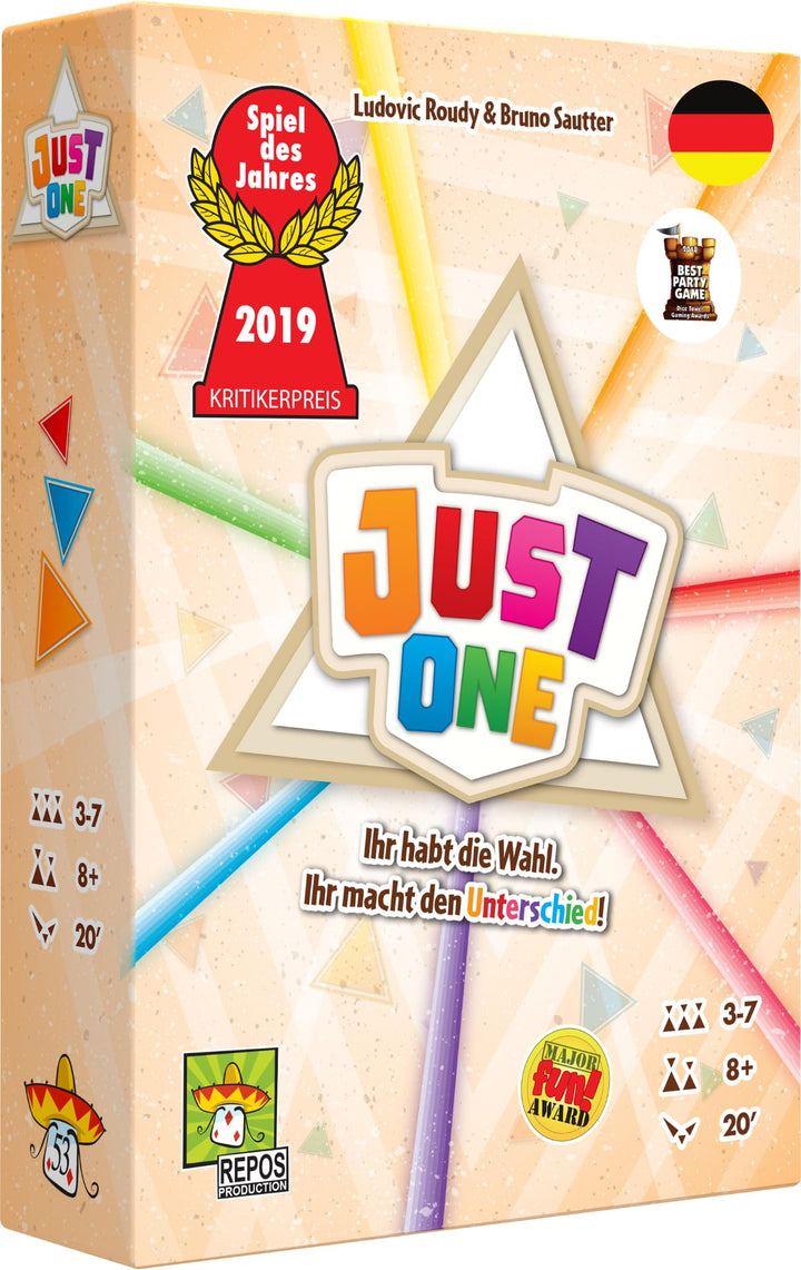 Repos Production, Just One, Grundspiel, Partyspiel, Spiel des Jahres 2019, 3-7 Spieler, Ab 8+ Jahren