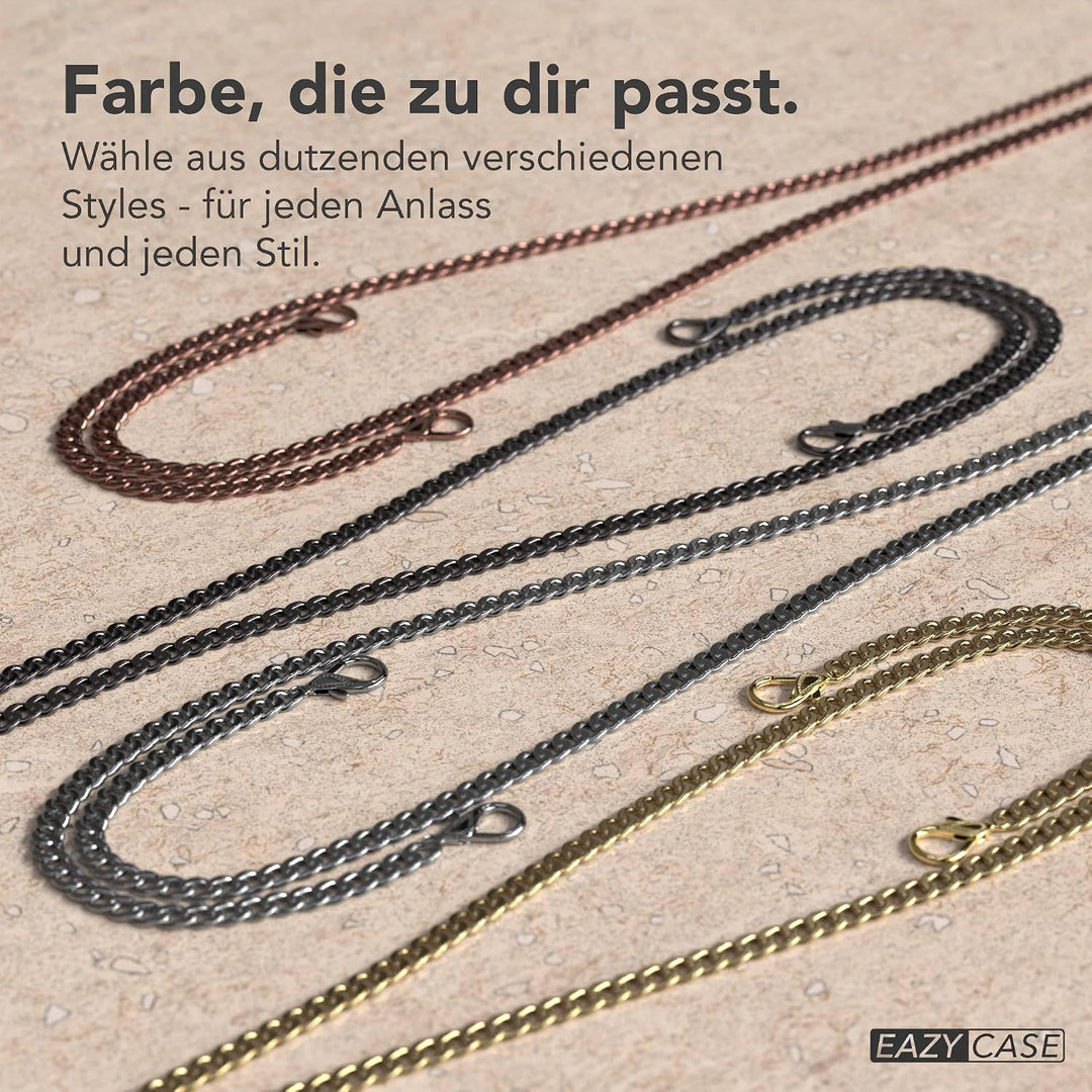 EAZY CASE Handykette kompatibel mit Galaxy A36 Handyhülle mit Metall Umhängeband und Ersatz Kordel s