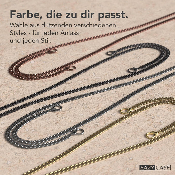 EAZY CASE Handykette kompatibel mit Galaxy A36 Handyhülle mit Metall Umhängeband und Ersatz Kordel s