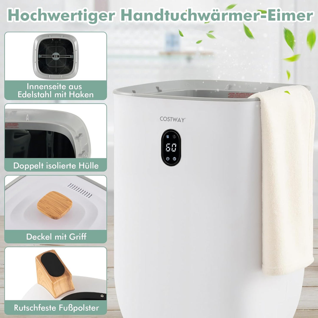 COSTWAY 35L grosser Handtuchwärmer, Handtuchtrockner für nasse Handtücher, Deckenwärmer elektrisch m